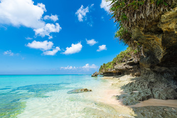 Blue sky and beautiful coast, Okinawa, Japan