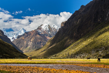 Prachtig berglandschap in de Andes, Peru, Cordiliera Blanca