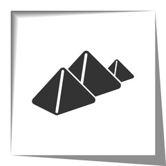 Pyramids icon with cut out shadow effect