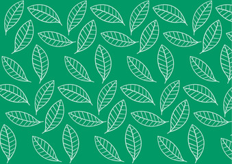 Fototapeta premium green stylized leaf pattern. Vector illustration