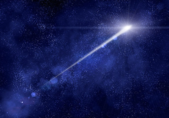 Shooting star at sky - 89006750