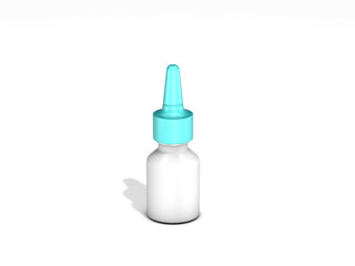 nasal spray on white background