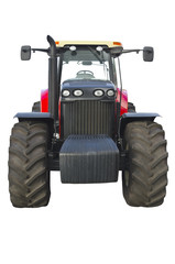 Agricultural tractor on a white background