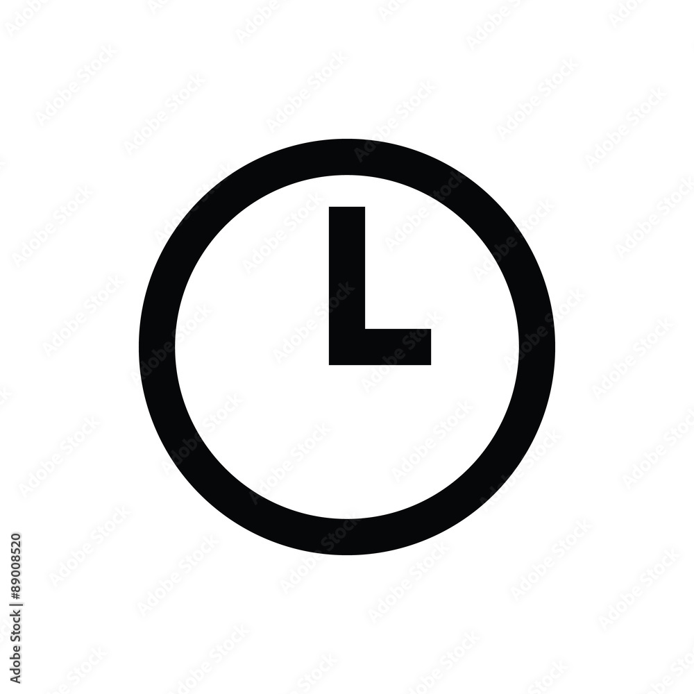 Sticker Clock Vector Icon