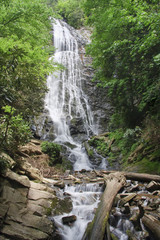 Fototapeta na wymiar Mingo Falls near Cherokee, North Carolina in the Summer