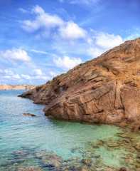 Fototapeta na wymiar Menorcan cliffs