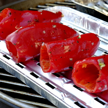 Grilled Red Peppers 4