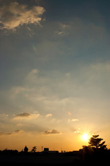 Sunset and cloudscape background