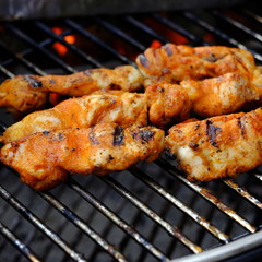 grilled chicken sticks