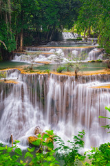 Waterfall Huay Mae Kamin National Park in Thailand.