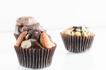 cup cakes on white background
