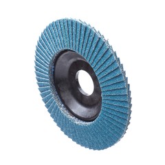 Abrasive wheel isolated on white background