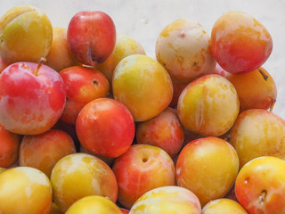 Prune fruits background