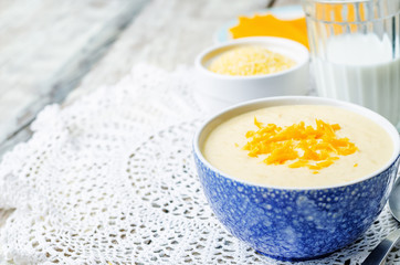 polenta with Cheddar cheese