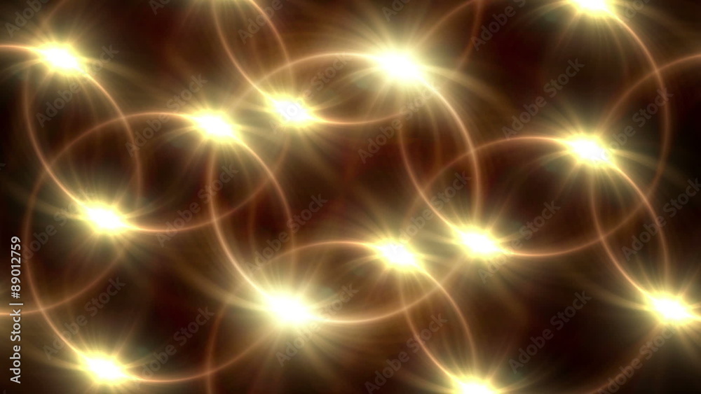 Wall mural the circle shape of ring lens flares is rotating with dark background