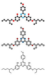 Bemotrizinol sunscreen molecule (UV filter).