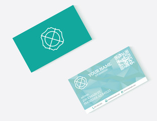 Business card template, modern vector design editable