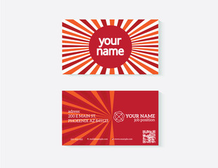  Business card template, modern vector design editable