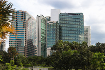 Fototapeta na wymiar multi-storey modern office buildings