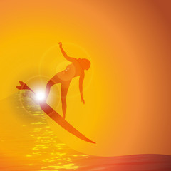 Fototapeta na wymiar surfer