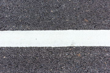 New asphalt texture with white  line