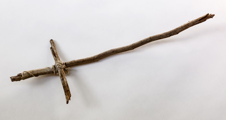 Child's homemade wooden toy sword.
