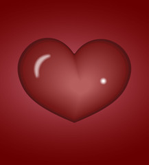 crystal red heart