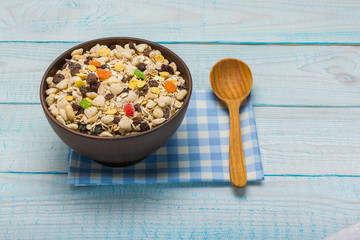 Healthy Homemade Granola with Nuts and Berries