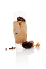 Iced milk coffee.