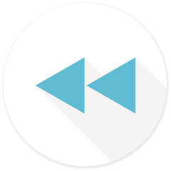 rewind flat design modern icon