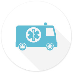 ambulance flat design modern icon