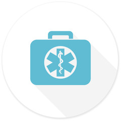 rescue kit flat design modern icon