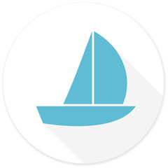 yacht flat design modern icon