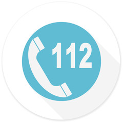emergency call flat design modern icon