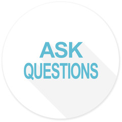 ask questions flat design modern icon