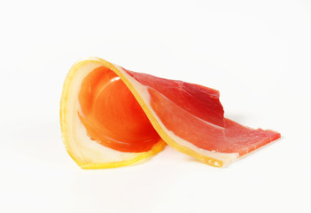 Slice of prosciutto crudo