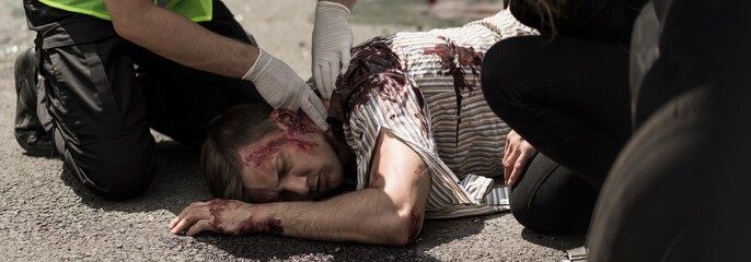 Vital signs of victim