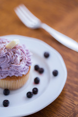 Summer muffin with blueberries