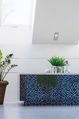 Blue mosaic bathtub