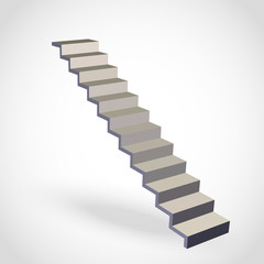 Stairway isolated on a white background. Vector illustration.