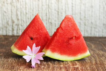 watermelon scices and flower