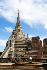 Fototapeta na wymiar Ancient Stupa In Ayutthaya