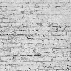 Bricks painted white. Brick wall texture.