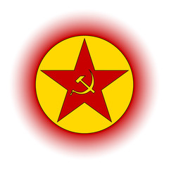 Communism star button.