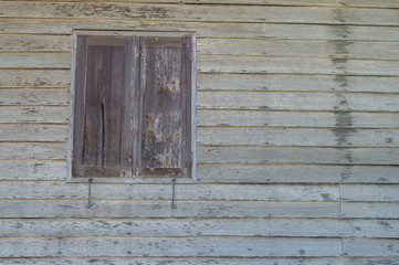 old windows and wood wall