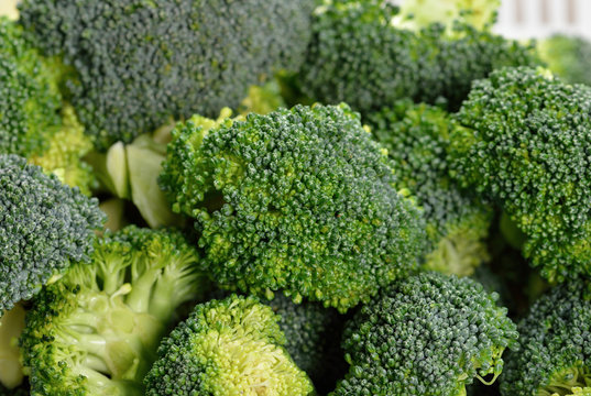 fresh broccoli on background.