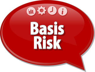 Basis Risk  Business term speech bubble illustration