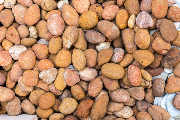 Sea stones background orange
