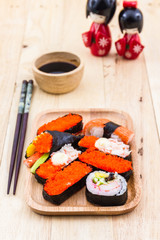 Japanese sushi traditional food.