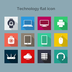 Technology flat icon